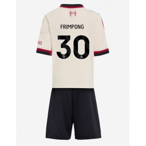 Fotbalové Dres Liverpool Jeremie Frimpong #30 Dětské Venkovní Oblečení 2025-26 Krátký Rukáv (+ trenýrky)